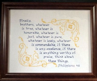 Worthy of Praise stitched by Amy Chapman
